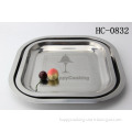 Suqare serving tray/food dishes/fruit plates/stainless steel square plate
